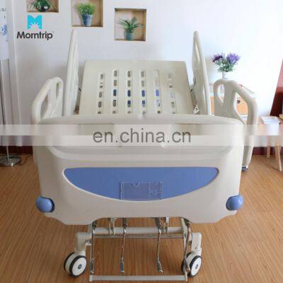 Low Price Patient Ward Hospital Use Muti Function Manual Semi Fowler Bed With Central Brake photo-3