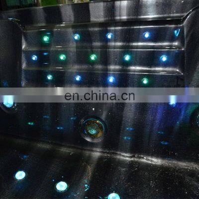 Double Apron Bathtub,l Shaped Shower Bath,2 Person Jetted Tub Shower Combo