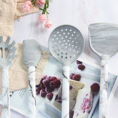 Kitchen Accessories Home and Kitchen Cookware Sets Kitchenware Cocina Silicone Kitchen Utensil Marble Cookware Set photo-2