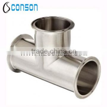 Food Grade Stainless steel sanitary tee