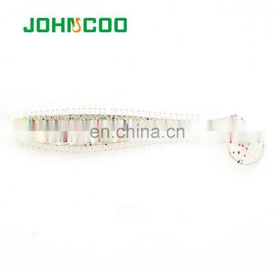 JOHNCOO 94mm 4.2g Soft Bait Swimbait Shad Worm Artificial Fishing Lures 6pcs/bag photo-2