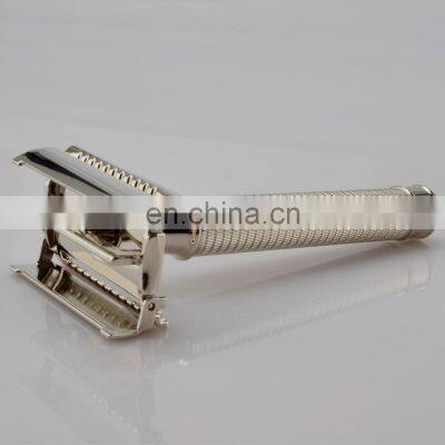 American Metal Matte Black Stainless Steel Custom Double Edge Safety Shaving Razor for Men photo-4