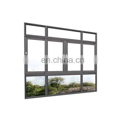 Skylight European Style Aluminium Sliding Window Burglar Proof Triple Pane Aluminum Hinged Windows