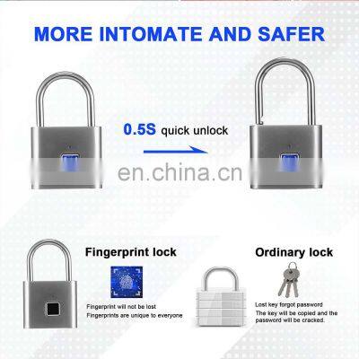 Wireless Digital Wardrobes Smart Door Padlock Fingerprint Lock photo-5