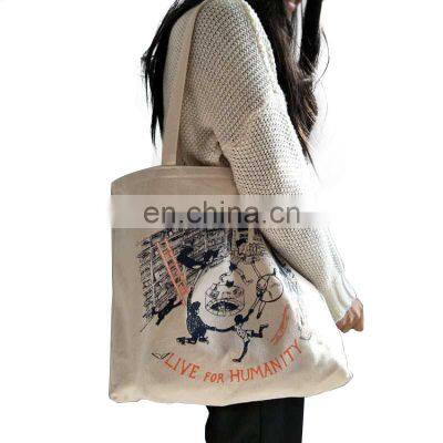 Hot Sale Wholesale Fashion Design Women Cotton Canvas Shopping Bags Custom Canvas Tote Bags photo-5