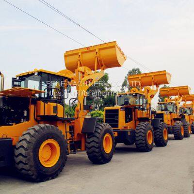 BENE 5 ton wheel Loader 5ton front wheel loader VS XCMG XGMA SDLG 5ton wheel loader price