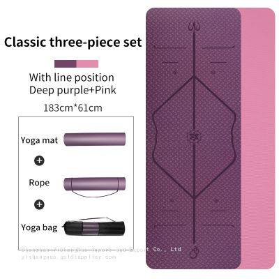 Colorful Custom Logo Tpe Yoga Mat Kmart Cork Tpe Yoga Mat photo-3