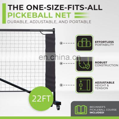 Outdoor Retractable Portable Pickleball Net With 22FT Wide 36 Inch Height at Side Lines Pickleball Net With Wheels photo-2