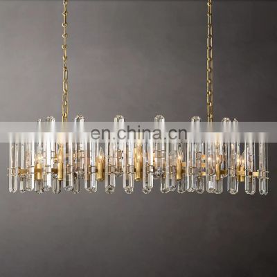 Zhongshan pendant light luxurious crystal chandeliers ceiling luxury for dining table BONNINGTON LINEAR CHANDELIER