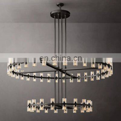 ARCACHON Modern Luxury Indoor Metal LED Round Two-Tier k9 Crystal Chandelier For Living Room Restaurant Hotel Home Decor photo-3