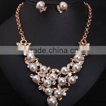 2015 Zhejiang women's pearl necklace Natural pearls Pearl diamond necklace