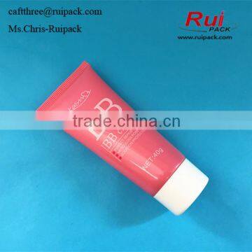 Dia 30mm plastic cosmetic tube packaging, PE soft cosmetic tube for BB cream, Plastic eco-friendly cosmetic tube packaging