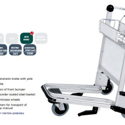 3 Wheel Aluminum Alloy Luggage Truck Platform Airport Luggage Trolley Airline Baggage Carts