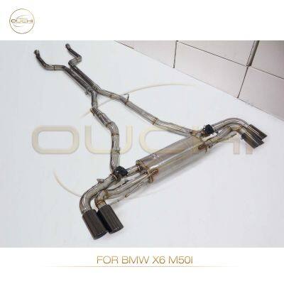 304 Stainless Steel Cat-Back Exhaust System for BMW X6 M50I/X5M X6M E70 E71/X5M X6M F85 F86/X7 M50I G07 Performance Exhaust Electronic valve with Tips