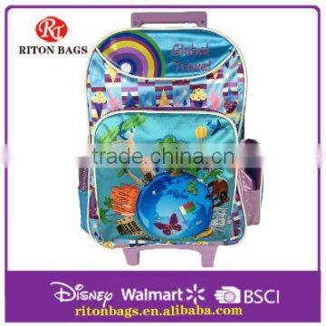 2016 Backpack School Bag with Wheels Hard Kids Trolley Bags for Kids