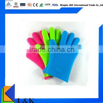 Waterproof bbq grill silicone oven mitt/ heat-resistant baking silicone glove/oven mitt