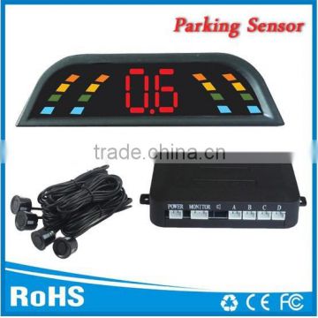 Car anti-collision sensor system with 3 color Leds display and Bibi sound alert for parking safety