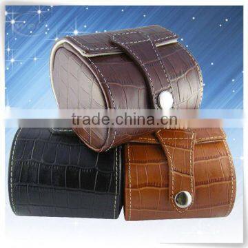 Eco-friendly leather single wrist watch storage box wholesale