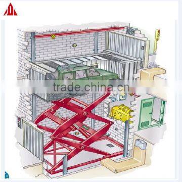 scissor verticle transport cargo /car parking elevator car lift