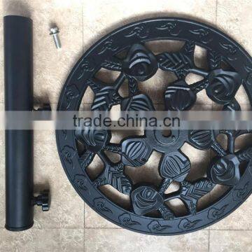 Outdoor Steel Umbrella Base Cast Iron Material