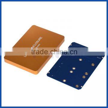 Gold USB3.1 Type-C to 2-Ports MSATA SSD RAID HDD Enclosure