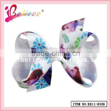 New hot selling grosgrain ribbon bow hair bows clip frozen jewelry for girls