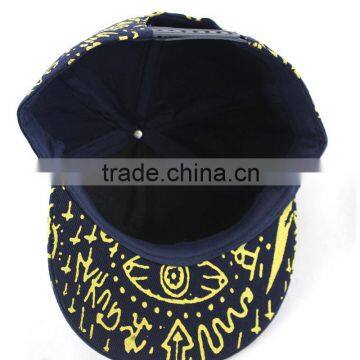 Best Selling Fashion Large Eye Printed Adult Hiphop Flat Cap Snapback