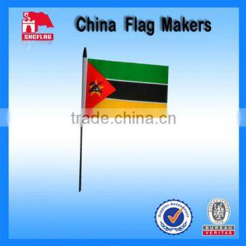 Custom Mozambique Polyester Printing Hand Stick Flags