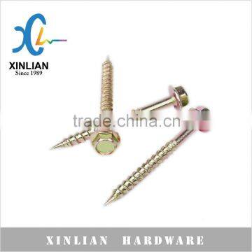 Hex flange twin thread self tapping screw