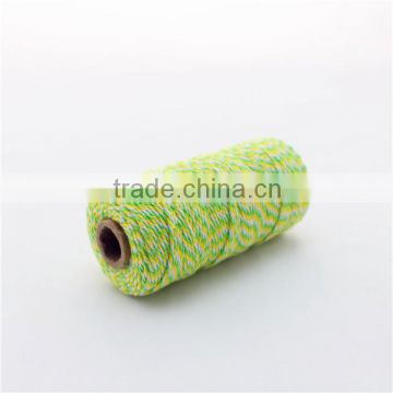 Yellow/Green Cotton Twine Packaging Rope