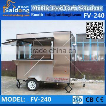 Top manufacturer made customized mobile food trailer-snack food van design