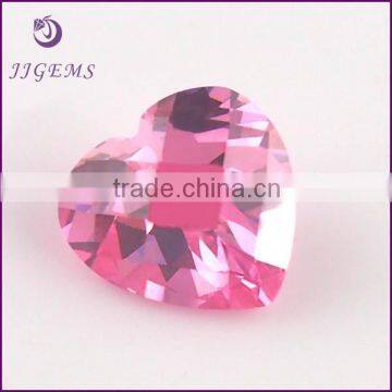 synthetic cz pink heart cheap gemstones