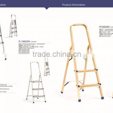 Portable Aluminium Wide Step Ladder with Handrail, GS and EN131 approval