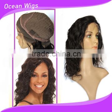 2016 good sale short human hair full lace wigs lace front wigs