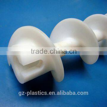 OEM Factory Price Cnc Machining White Screw Conveyor Custom Big Uhmw-pe Plastic Screw for Engineering