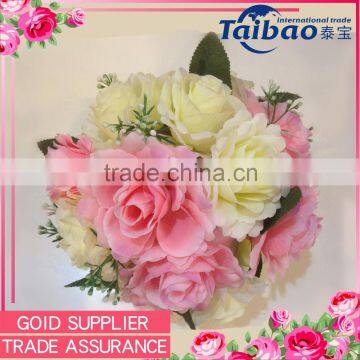 Tianjin wholesale wedding artificial silk rose flower ball