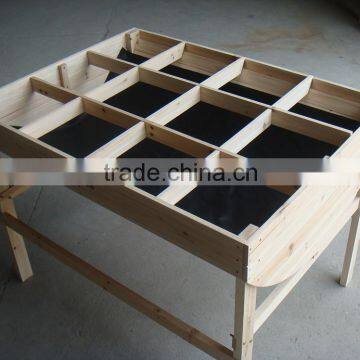 outdoor wooden seed planter tray