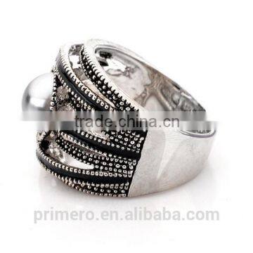 2016 Fashion Vintage Ring Bohemia Designs Imitation Pearl Finger Ring for Girls Men photo-6