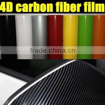 wholesale 4d carbon fiber sticker for multicolor vinyl film with air bubble