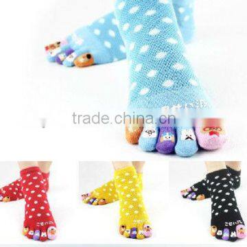 Cute five toes women sock