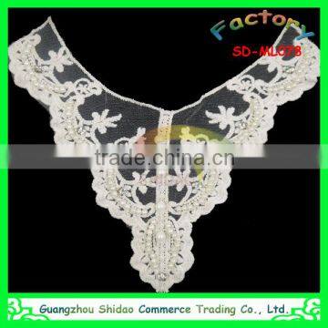 Export wholesale custom handmade fabric embroidered crochet cotton lace collar