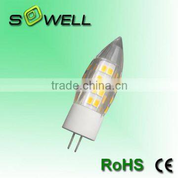 220-240V 4W Epistar 2835 18*60mm CE/RoHS ceramic G4 LED corn Bulb light                        
                                                Quality Choice