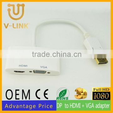 High quality high speed 2k 4k dp to hdmi vga converter for hdtv