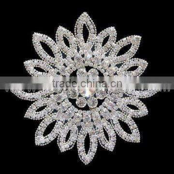 2012 new flower design shinning rhinestone buckle