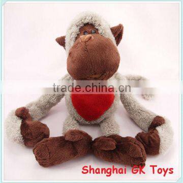 Valentine Red heart funny monkey plush toys