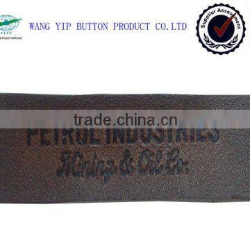 2015 good quality rectangle denim jeans leather label
