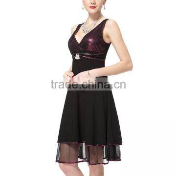 Santa Sexy Mature Ladies Dresses New Beautiful Girl Without Dress Short Formal Evening Dress Patterns photo-3