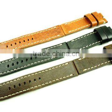 Top Quality Hand Stitched Italian Vegetable Leather Watch Straps