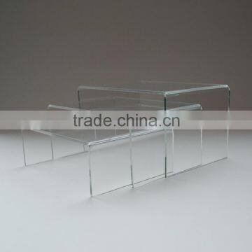 U shape adjustable transparent plexiglass coffee dining table set                        
                                                Quality Choice