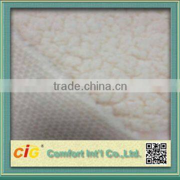 2015 Fashion Polyester White Faux Fur Fabric